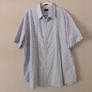 PAUL & SHARK Men’s Short Sleeve Button Up Shark Shirt Size 2XL